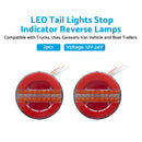 2x LED Tail Lights Stop Indicator Reverse Lamps Suitable For Trailer Truck Ute-1