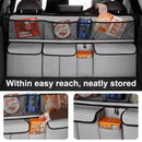 9-Pocket Car Seat Back Organizer Wear-Resistant Oxford Cloth Gray-3